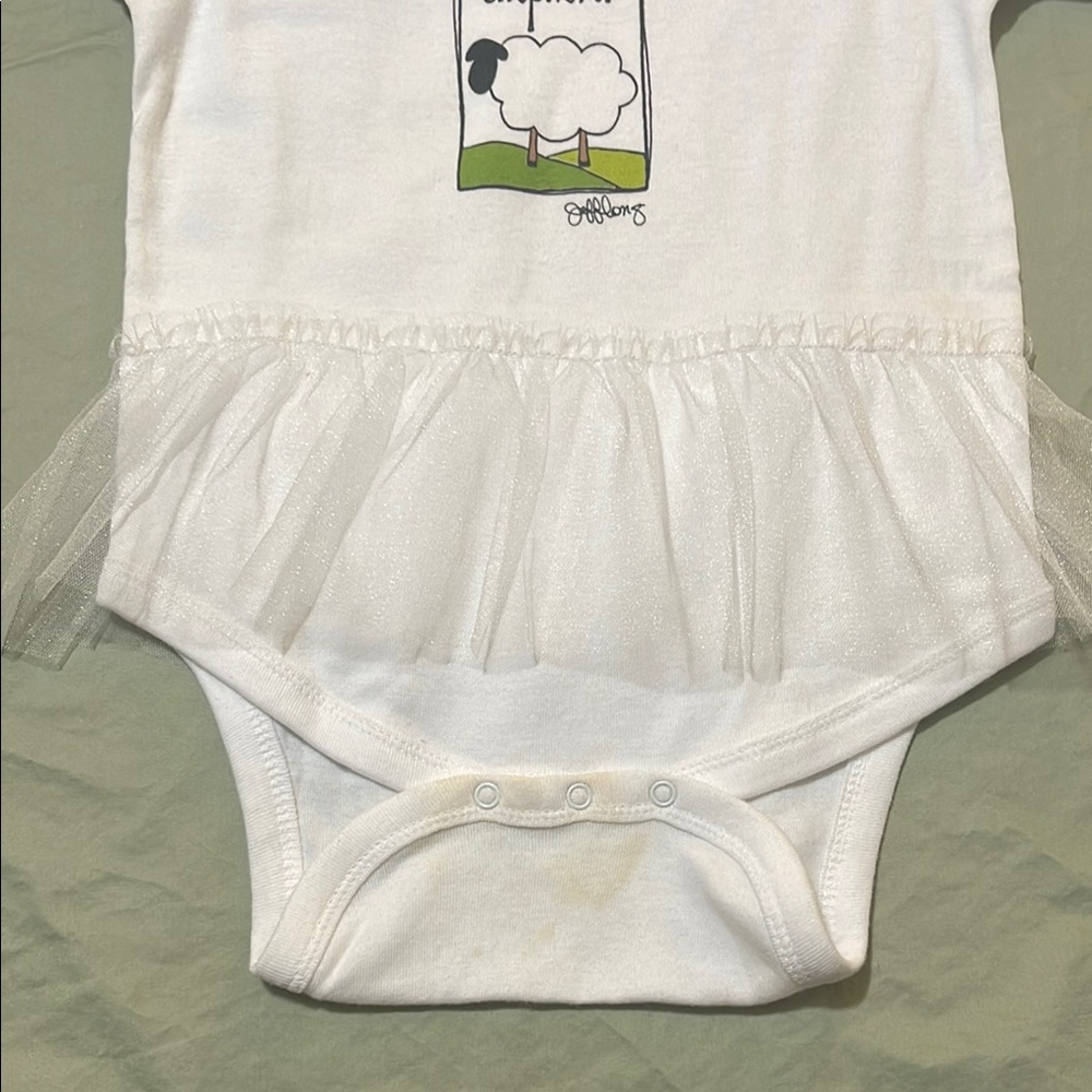 Rabbit Skins White Onsie Bodysuit with Tulle Skirt size 24 months - Picture 5 of 11